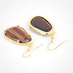 Gold tiger eye earrings Eye of the nz