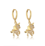 Gold unicorn earrings nz