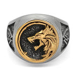 Gold viking wolf ring nz