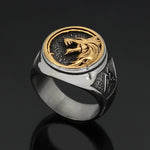 Gold viking wolf ring nz