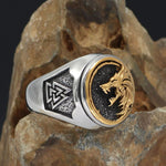 Gold viking wolf ring nz