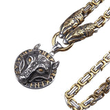 Gold wolf rune necklace nz