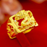 Golden Japanese dragon ring nz
