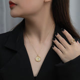 Golden Sun and Moon Necklace nz