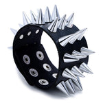 Gothic bracelet with steel spikes Black nz