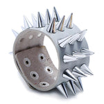 Gothic bracelet with steel spikes Grey nz