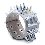 Gothic bracelet with steel spikes Grey nz
