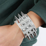 Gothic bracelet with steel spikes nz