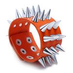 Gothic bracelet with steel spikes Orange nz