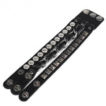 Gothic leather bracelet Black nz
