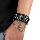 Gothic punk bracelet Black nz