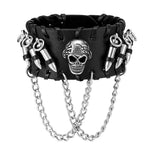 Gothic punk bracelet Black nz