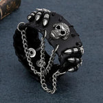 Gothic punk bracelet Black nz