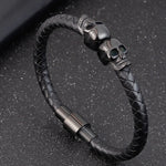 Gothic Skull Bracelet Black / 19 cm nz