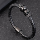 Gothic Skull Bracelet Black / 19 cm nz