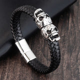 Gothic Skull Bracelet Double skull / 19 cm nz