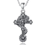 Gothic snake cross necklace nz