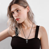 Gothic snake cross necklace nz