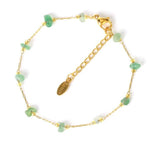 Green aventurine gold bracelet nz