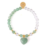 Green Aventurine Heart Bracelet nz