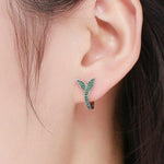 Green flower earrings nz