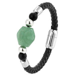 Green jade bracelet Black and green / 17 cm nz