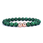 Green malachite bracelet / 4mm / 17 cm nz