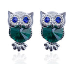 Green owl earrings nz