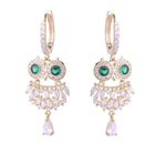 Green owl Luxury earrings nz