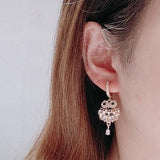 Green owl Luxury earrings nz