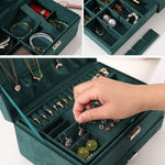 Green Velvet Jewellery Box With drawer nz