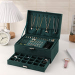 Green Velvet Jewellery Box With drawer nz