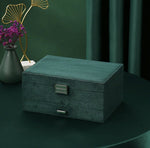 Green Velvet Jewellery Box With drawer nz