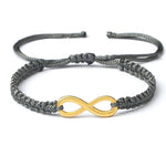 Grey and gold infinity bracelet nz