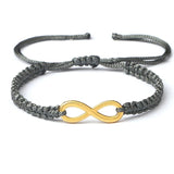 Grey and gold infinity bracelet nz
