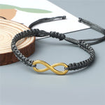 Grey and gold infinity bracelet nz