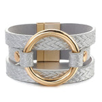 Grey leather bracelet nz