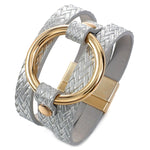 Grey leather bracelet nz