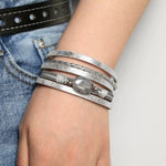 Grey pearl leather bracelet One size fits all nz