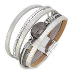 Grey pearl leather bracelet One size fits all nz