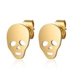 Halloween Skull Earrings Gold nz