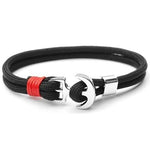 Handmade Anchor Bracelet Black nz