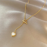 Heart and pearl necklace nz