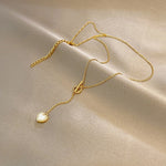Heart and pearl necklace nz