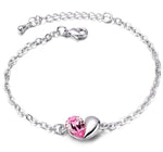 Heart bracelet Dark pink nz
