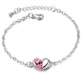 Heart bracelet Dark pink nz
