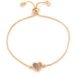 Heart bracelet stainless steel Gold nz