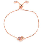 Heart bracelet stainless steel Rose gold nz