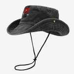 Heart bucket hat Black nz