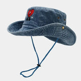 Heart bucket hat Dark blue nz